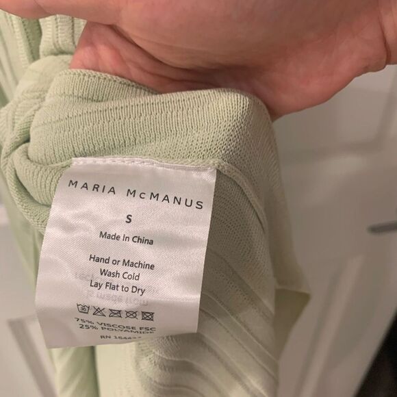 Maria McManus Halter Neck knit Dress in Aegean Green quiet luxury - Picture 10 of 10